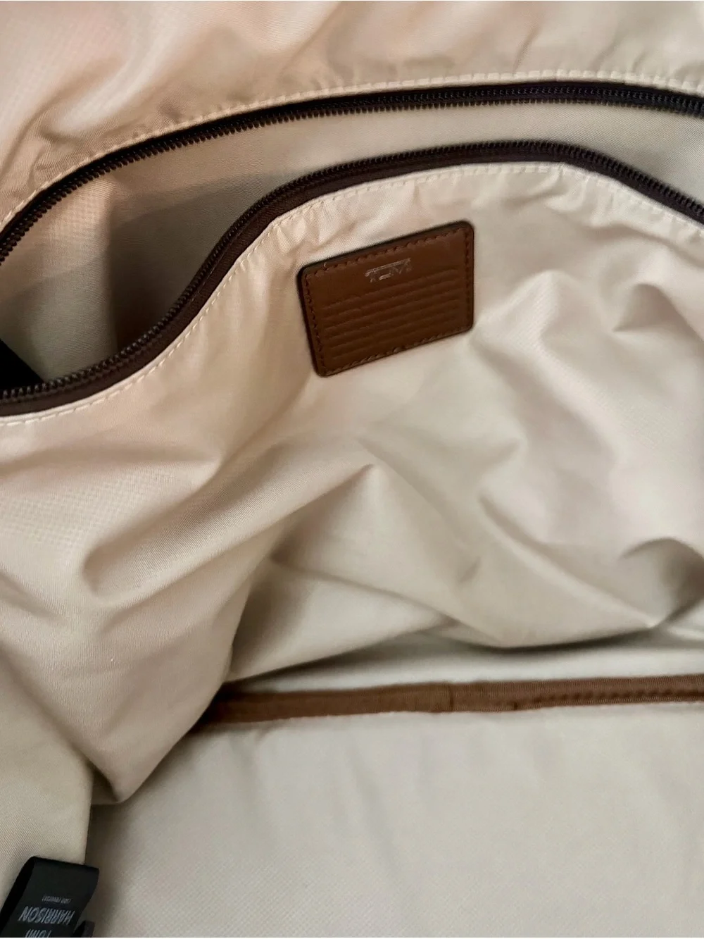 Tumi Brown Leather Duffel - Medium Weekender